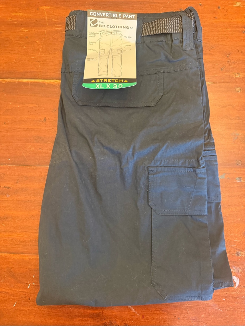 Men’s Black Convertible Cargo Shorts
